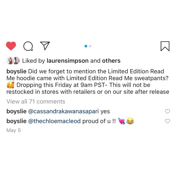 BOYS LIE “read me” sweatpants - Picture 3 of 5